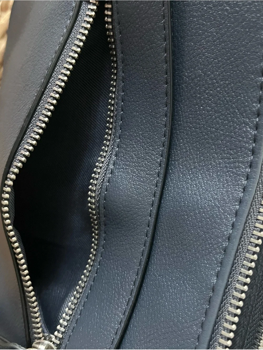 Style & Co. Hudson North South Soft Faux Leather Navy Crossbody
